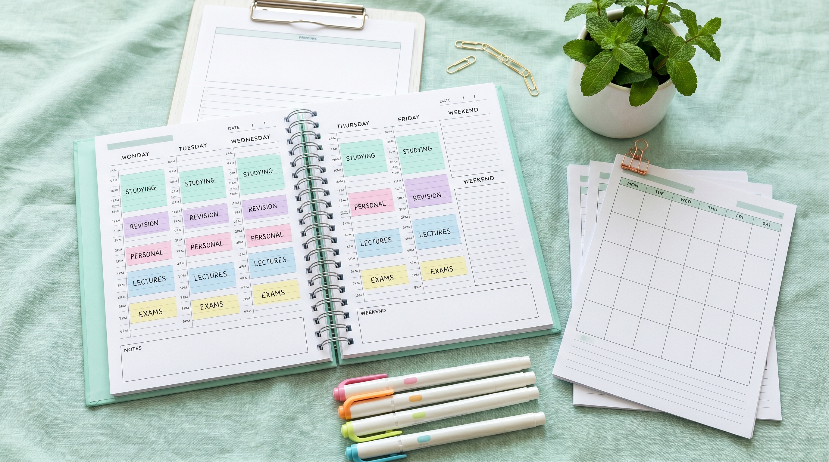 Free Study Planner Printable 2025 — Weekly & Monthly Templates for Students